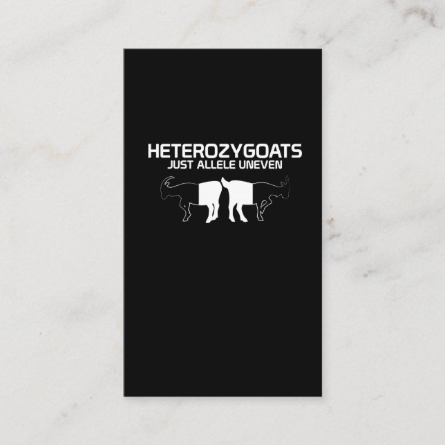 Heterozygoats Just Allele Uneven Funny Genetics Business Card (Front)