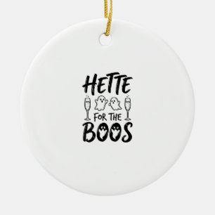 Hette For The Boos Halloween Ghost Party Shirt Des Ceramic Tree Decoration