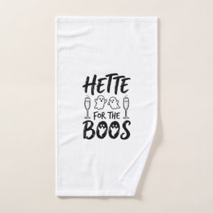 Hette For The Boos Halloween Ghost Party Shirt Des Hand Towel