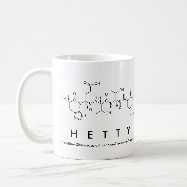 Hetty peptide name mug (Left)