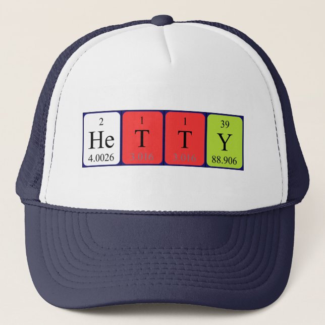 Hetty periodic table name hat (Front)