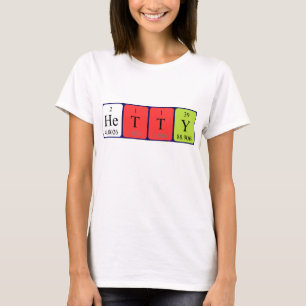 Hetty periodic table name shirt