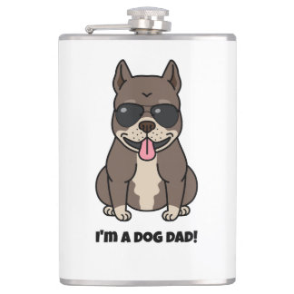 Heupflesje met Vinyl Omhulzing - Dog dad! Hip Flask