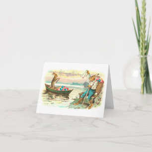 Heureuses Pâques French Vintage Easter Greeting Holiday Card