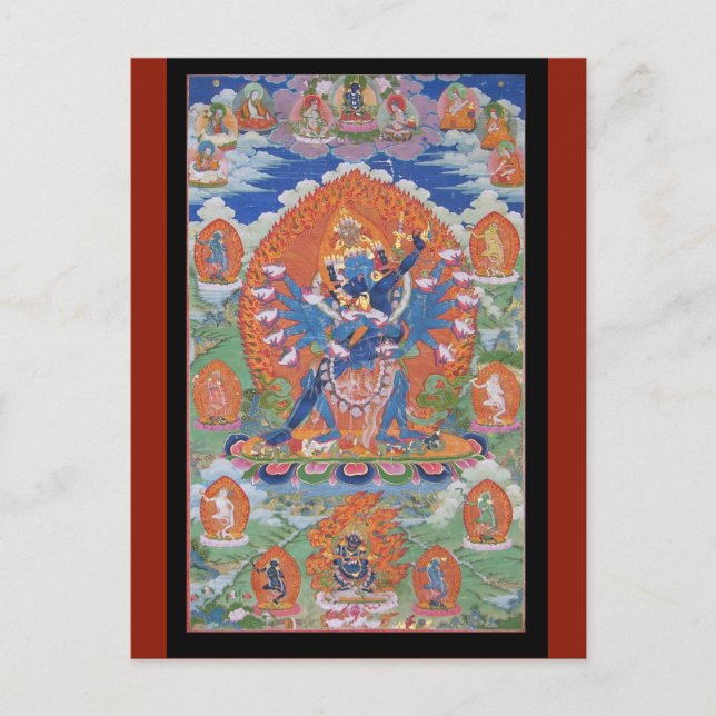 Hevajra Tibetan Buddhist Deity Art Postcard (Front)