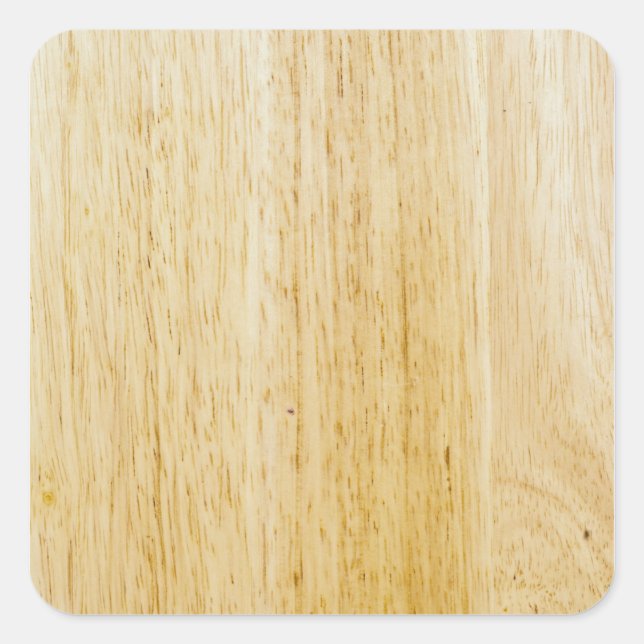Hevea wood texture square sticker (Front)