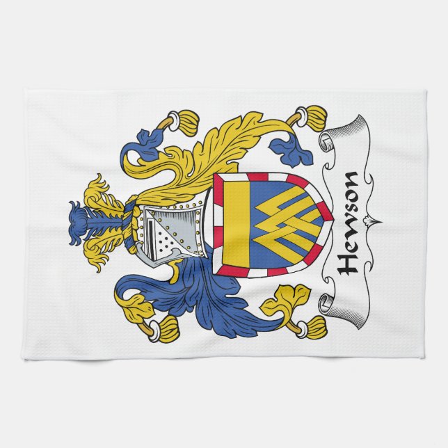 Hewson Family Crest Tea Towel (Horizontal)