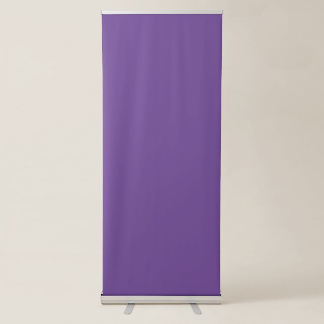 Hex #714997, Bouquet Retractable Banner (Front)