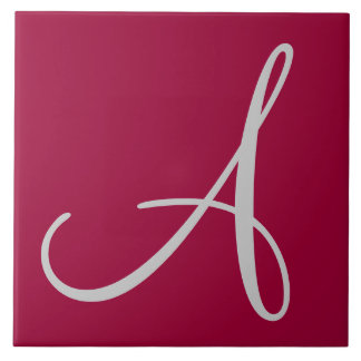 Hex 990033 Colour Number Monogram Ceramic Tile