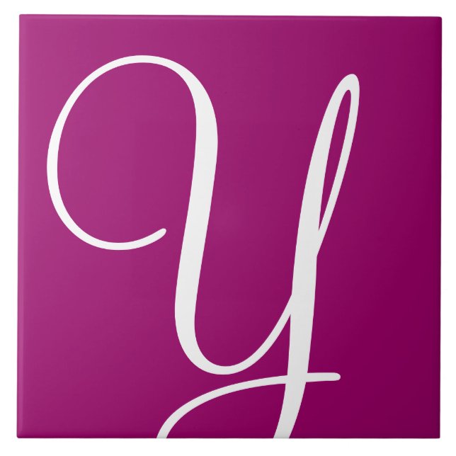 Hex 990066 Colour Number Monogram Ceramic Tile (Front)