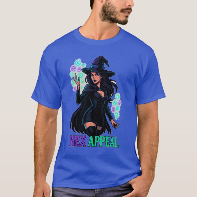Hex Appeal – Seductive Neon Witch T-Shirt (Front)