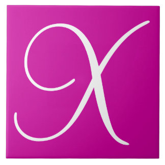 Hex cc0099 Colour Number Monogram Ceramic Tile