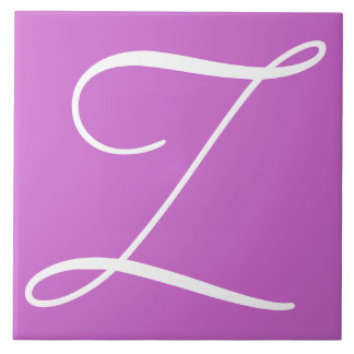 Hex cc66cc Colour Number Monogram Ceramic Tile