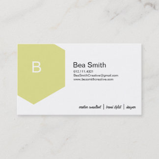 Hex Confetti - Citron Business Card