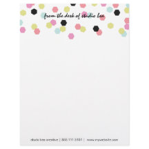 Hex Confetti Letterhead