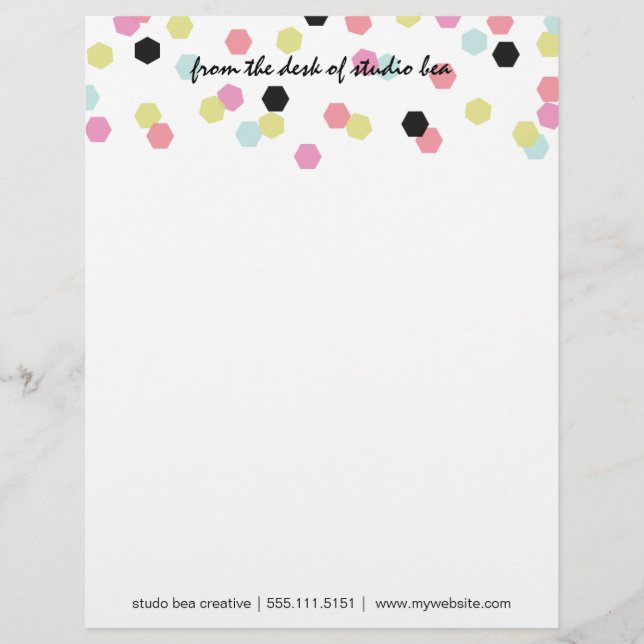 Hex Confetti Letterhead (Front)