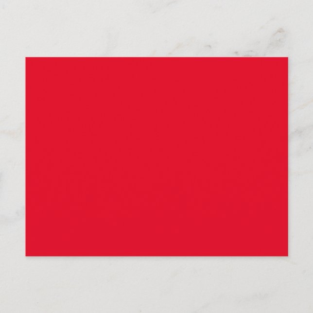 Hex E6001D, Bean Red  Announcement Postcard (Front)