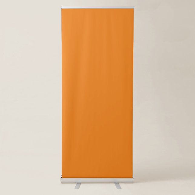 Hex #F17F17, Dark Salmon Retractable Banner (Front)