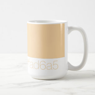 Hex FAD6A5 Warm Pale Orange Peach Minimalist Coffee Mug