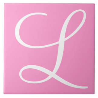 Hex ff99cc Colour Number Monogram Ceramic Tile