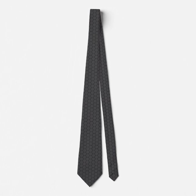 Hex Grid Black Black Tie (Front)