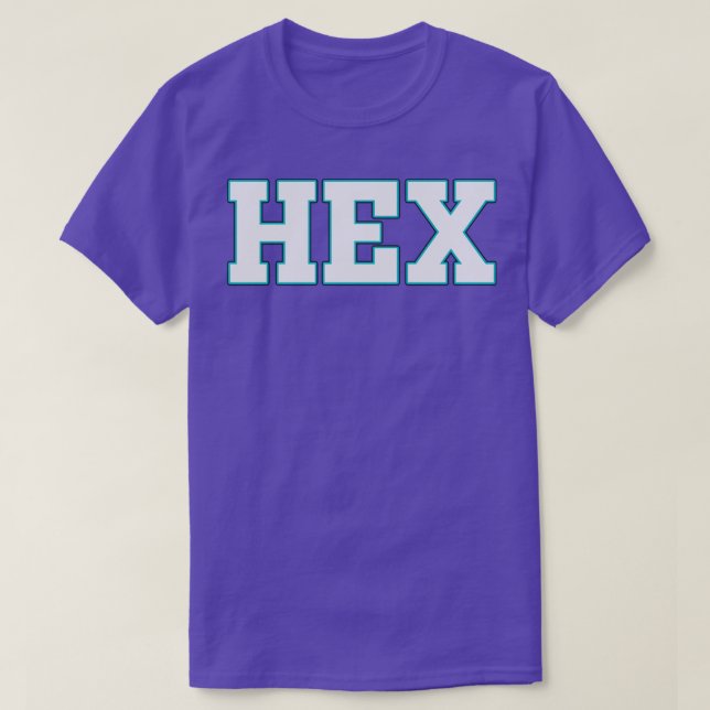 Hex Neon Sign Typography T-Shirt (Design Front)