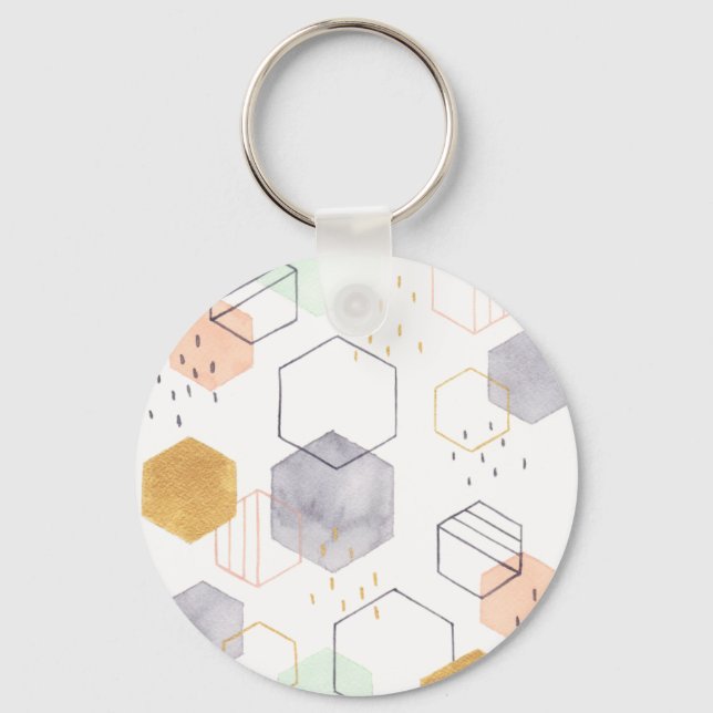 Hex Scatter Key Ring (Front)