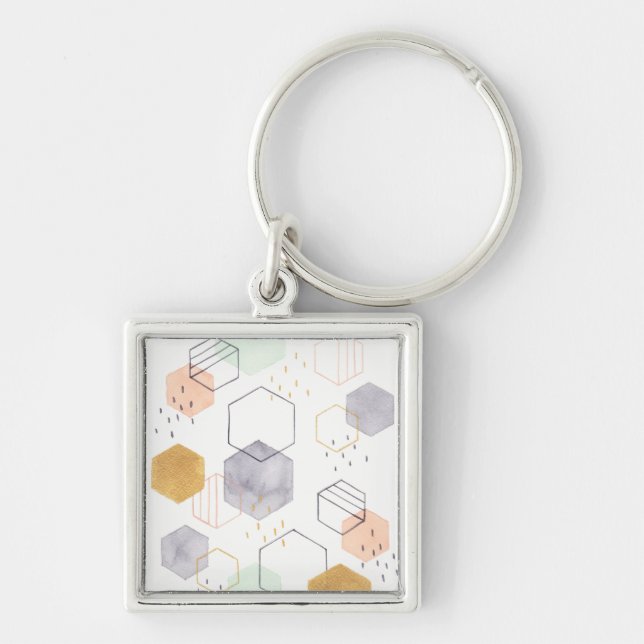 Hex Scatter Key Ring (Front)