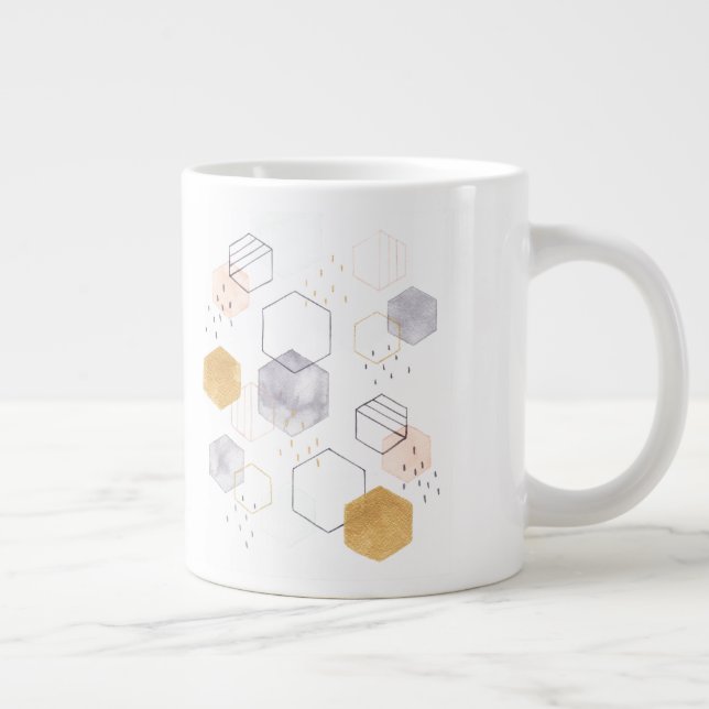 Hex Scatter Large Coffee Mug (Right)