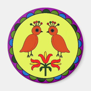Hex Sign 2 birds Magnet
