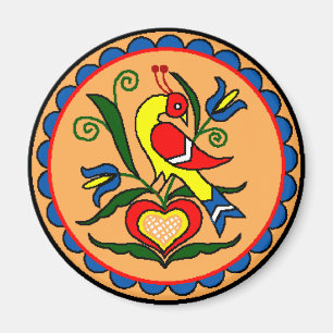 Hex Sign Dutch Bird Magnet