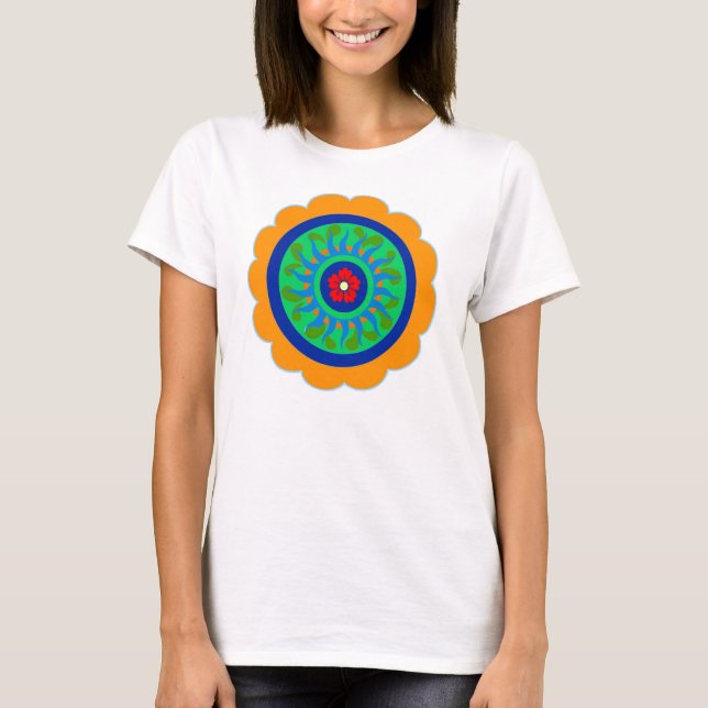 Hex Sign Flower T-Shirt (Front)