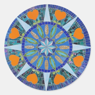 Hex Sign for Abundance Classic Round Sticker