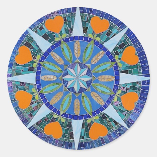 Hex Sign for Abundance Classic Round Sticker (Front)