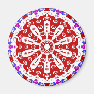 Hex Sign Red Magnet