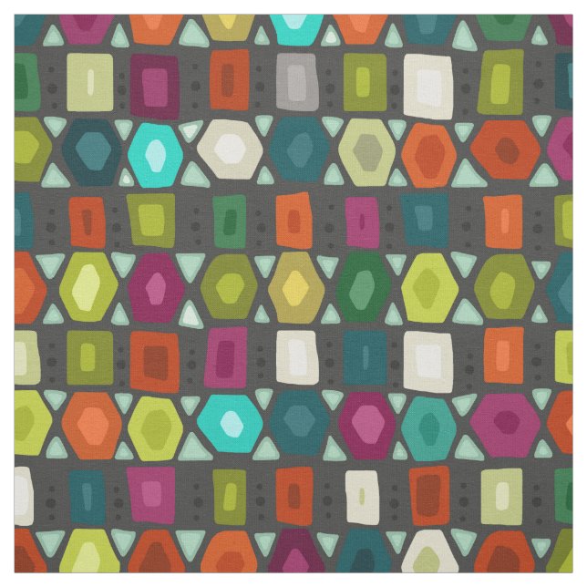 hex strip jet fabric (Swatch)