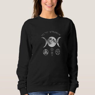Hex The Patriarchy Femenist Wiccan Symbols Moon Sweatshirt