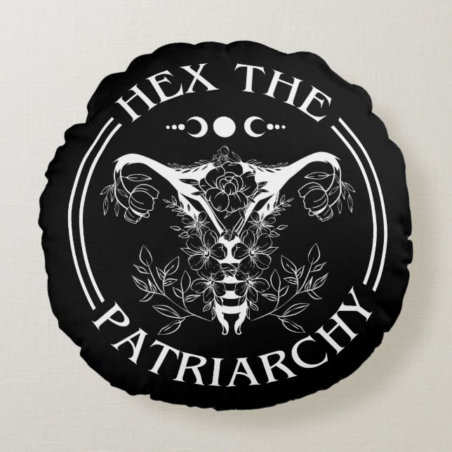 Hex The Patriarchy Round Cushion (Front)