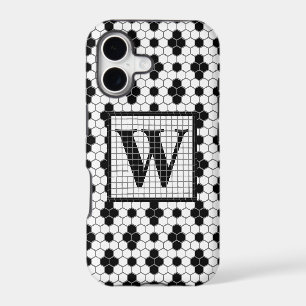 Hex Tile Print Monogram Phone Case
