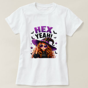 Hex Yeah Funny Witch Halloween Magic Quote T-Shirt