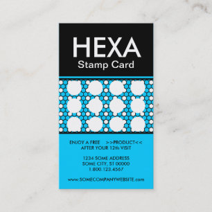hexa stamp card (colour customisable)