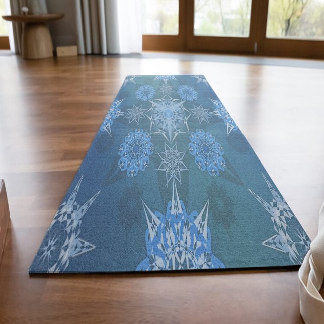Hexa triangles yantra petals inscription yoga mat (Creator Uploaded)
