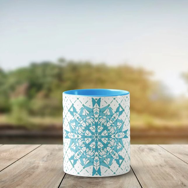 Hexa triangles yantra petals mug (Creator Uploaded)