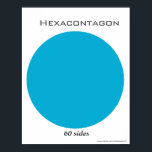 Hexacontagon Poster of Polygon<br><div class="desc">Names and pictures of regular posters. Hexacontagon Poster of Polygon</div>