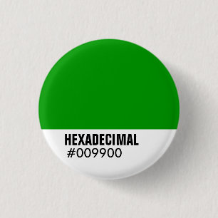 HEXADECIMAL Colour Template 3 Cm Round Badge