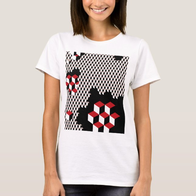Hexagon art. Abstract geometric pattern T-Shirt (Front)