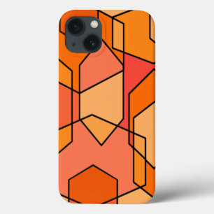 Hexagon Bauhaus - Orange  iPhone 13 Case