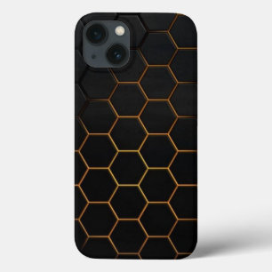 Hexagon black and Gold Case-Mate iPhone Case