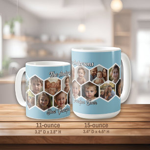 Hexagon Family Photo Collage Coffee Mug
