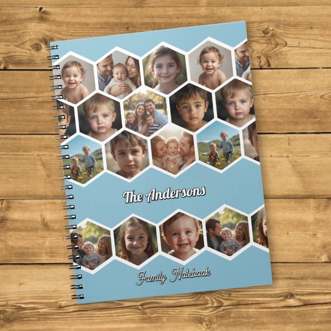 Hexagon Family Photo Collage Notebook (Creator Uploaded)